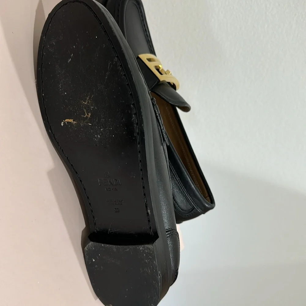 FENDI  Baguette Calfleather Loafers - Picture 8 of 10